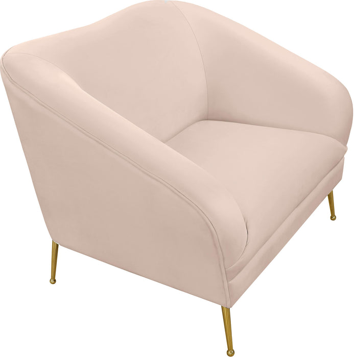 Hermosa Pink Velvet Chair