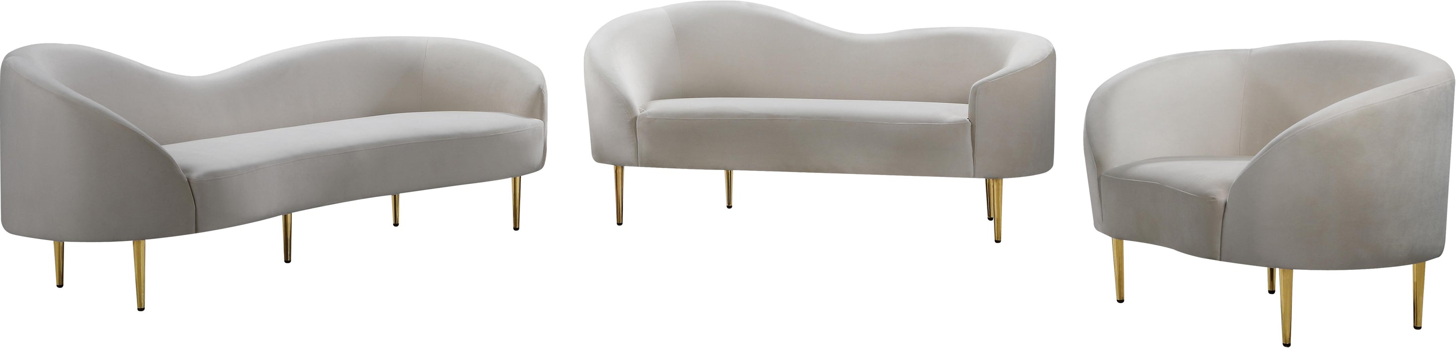 Ritz Cream Velvet Chair