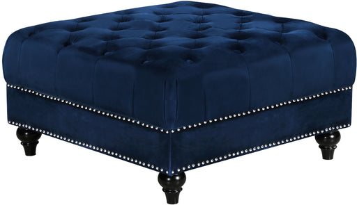 Sabrina Navy Velvet Ottoman image