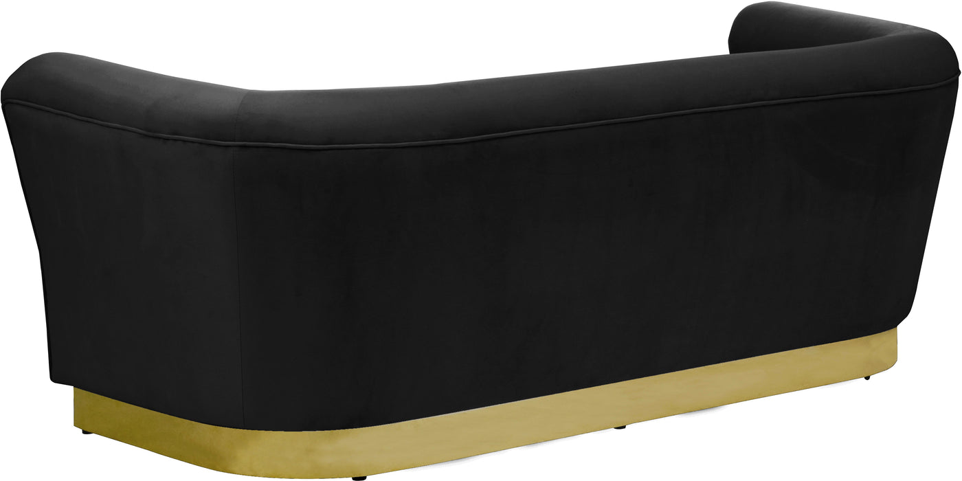 Bellini Black Velvet Sofa