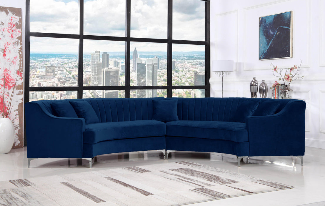 Jackson Navy Velvet 2pc. Sectional