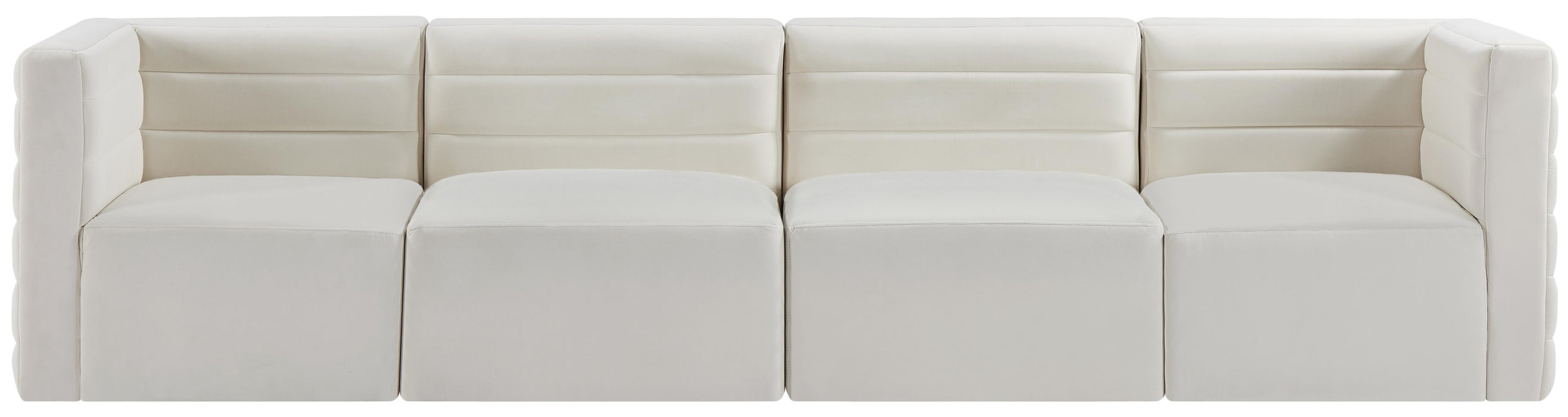 Quincy Cream Velvet Modular Sofa