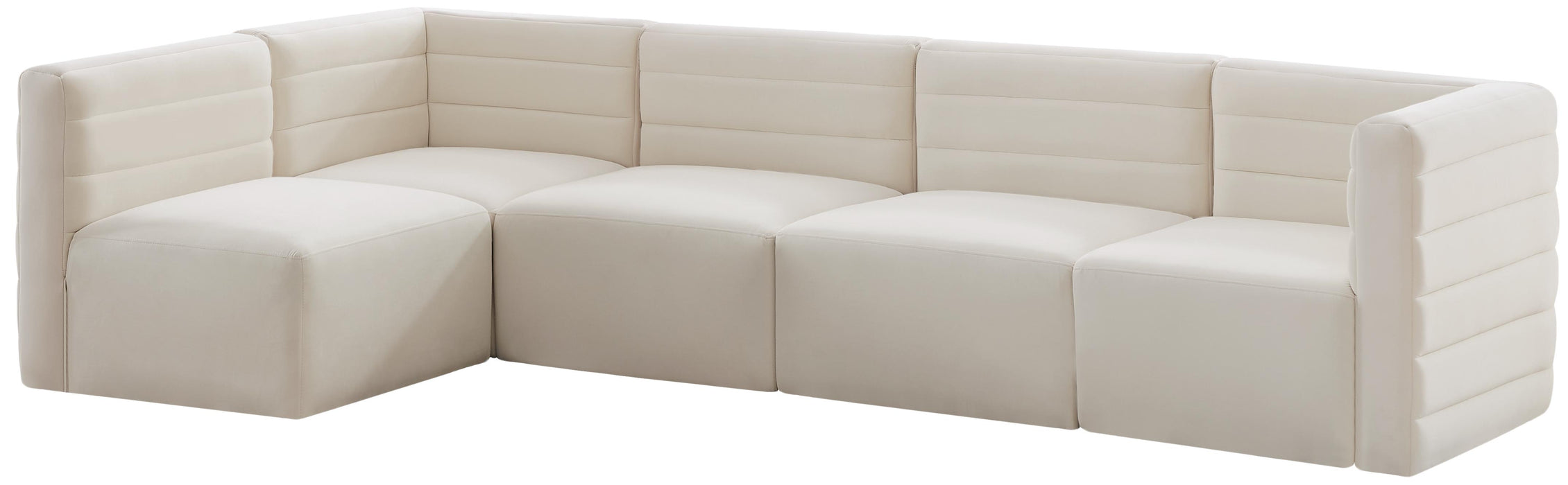 Quincy Cream Velvet Modular Sectional