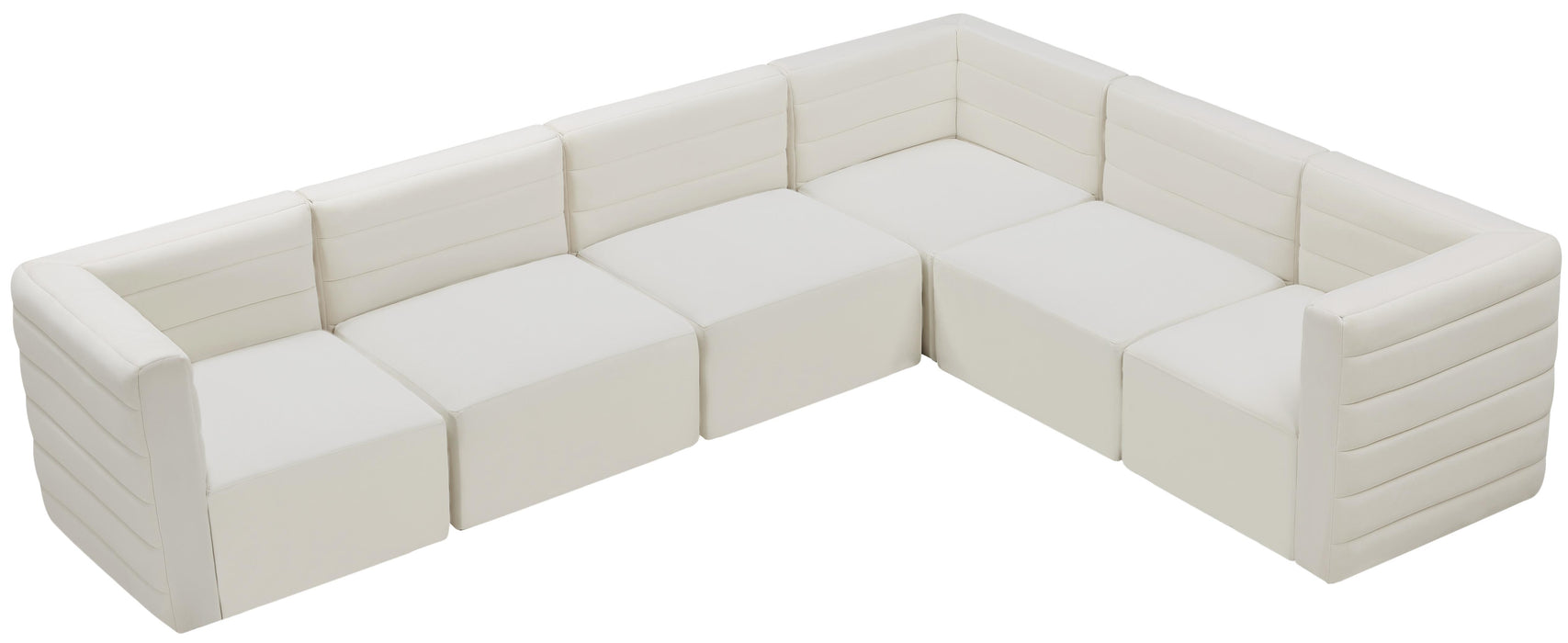 Quincy Cream Velvet Modular Sectional