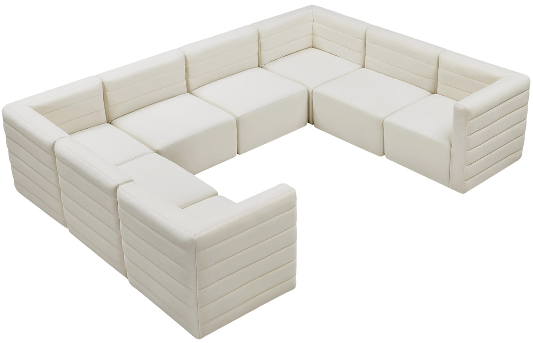 Quincy Cream Velvet Modular Sectional