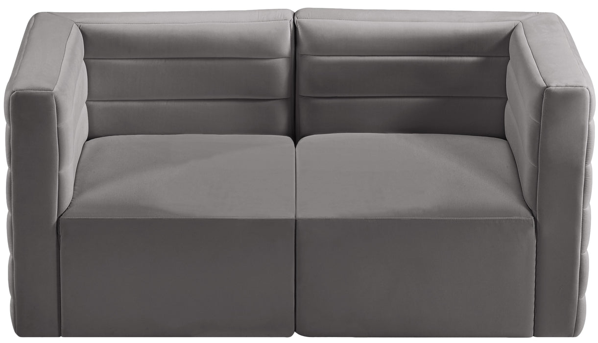 Quincy Grey Velvet Modular Sofa