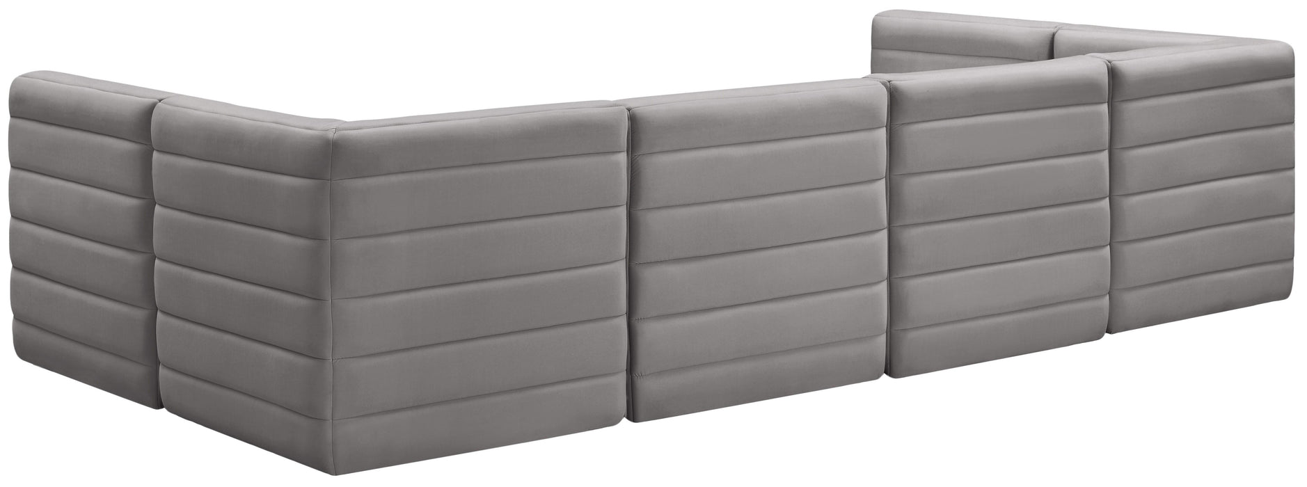 Quincy Grey Velvet Modular Sectional