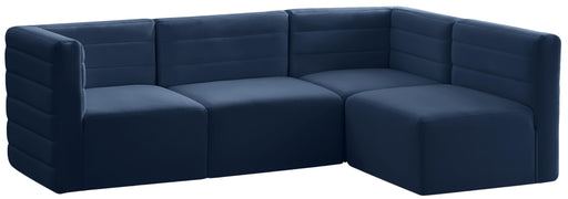 Quincy Navy Velvet Modular Sectional image