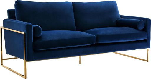 Mila Navy Velvet Sofa image