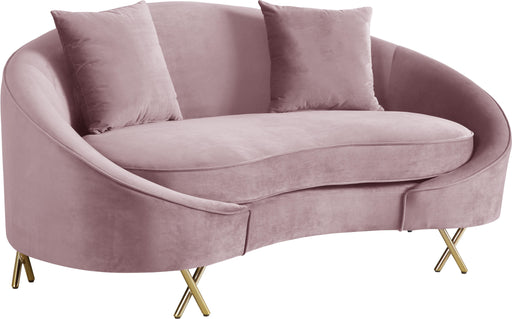 Serpentine Pink Velvet Loveseat image