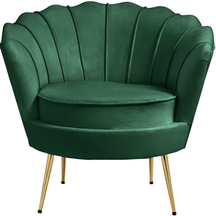 Gardenia Green Velvet Chair