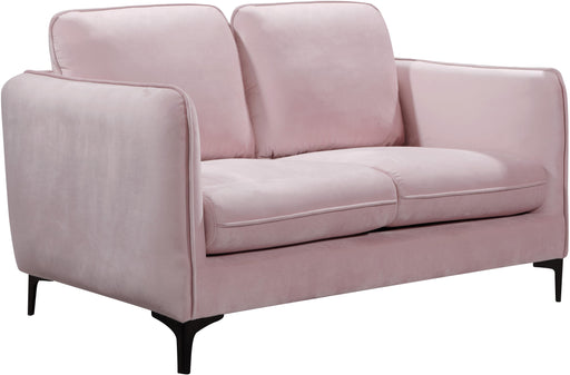 Poppy Pink Velvet Loveseat image