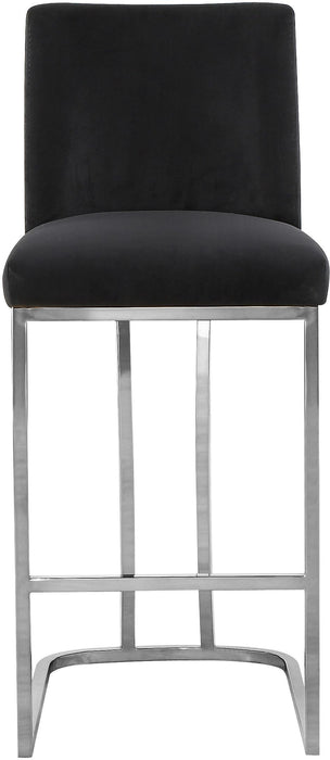 Heidi Black Velvet Stool