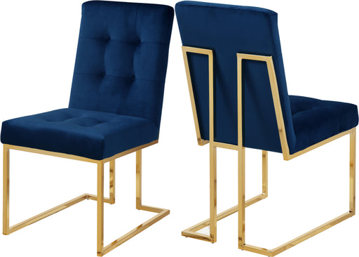 Pierre Navy Velvet Dining Chair image