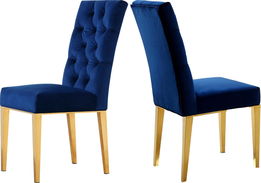 Capri Navy Velvet Dining Chair image