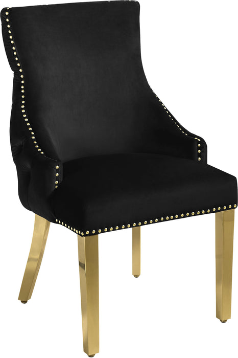 Tuft Black Velvet Dining Chair