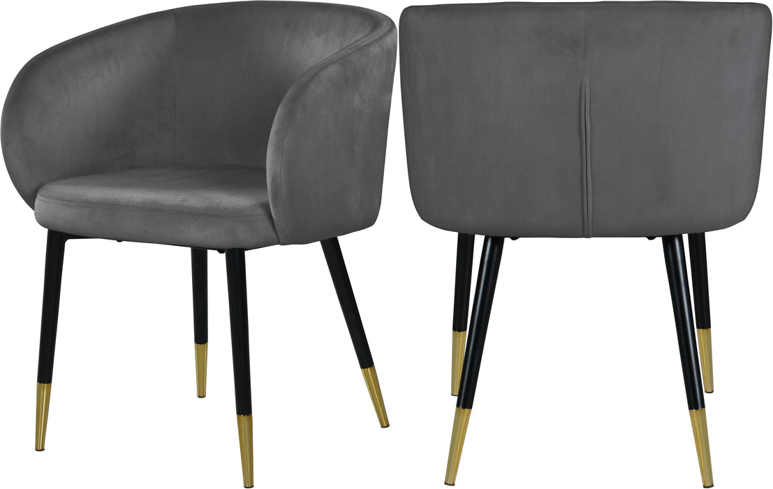 Louise Grey Velvet Dining Chair image