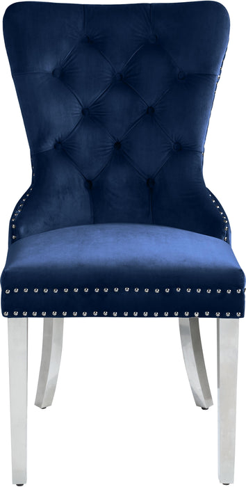 Carmen Navy Velvet Dining Chair