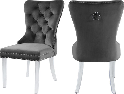 Miley Grey Velvet Dining Chair image