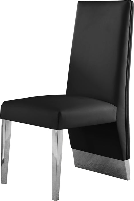 Porsha Black Faux Leather Dining Chair