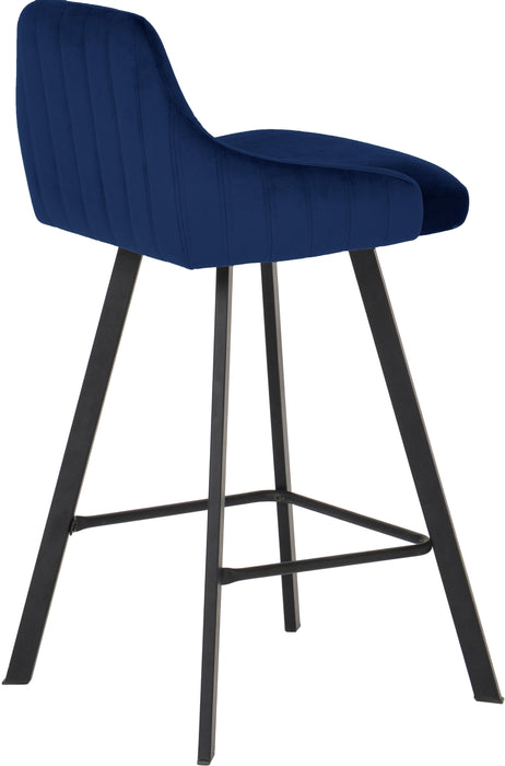 Viviene Navy Velvet Stool