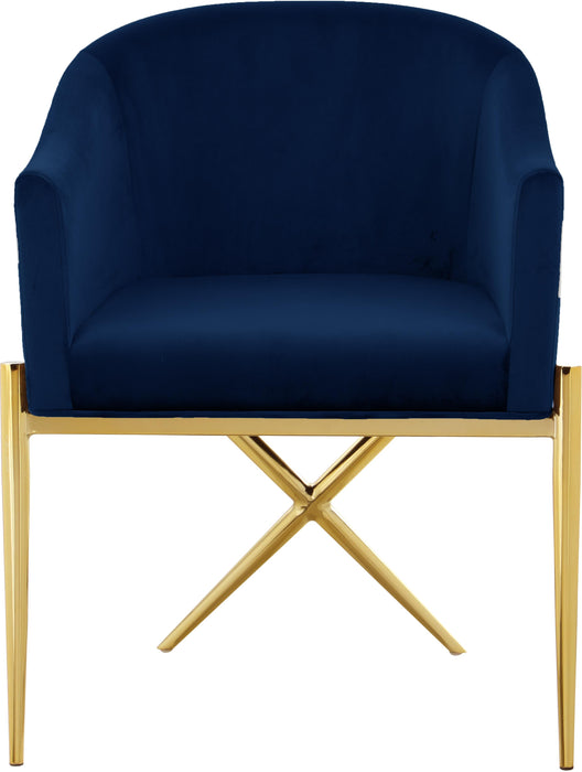 Xavier Navy Velvet Dining Chair