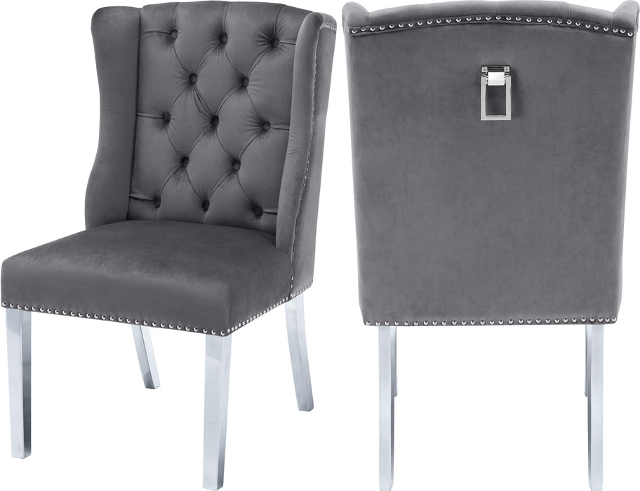 Suri Grey Velvet Dining Chair