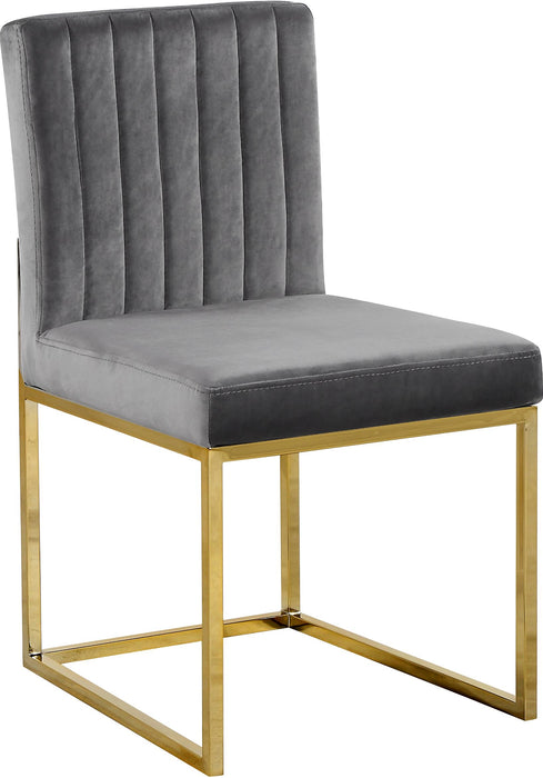 Giselle Grey Velvet Dining Chair