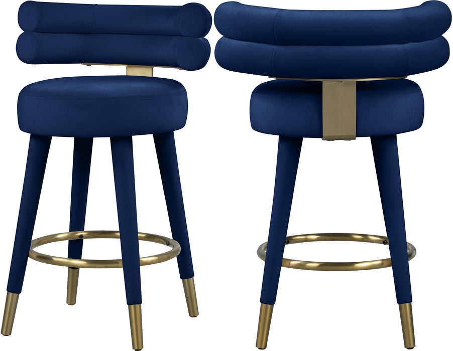 Fitzroy Navy Velvet Counter Stool image