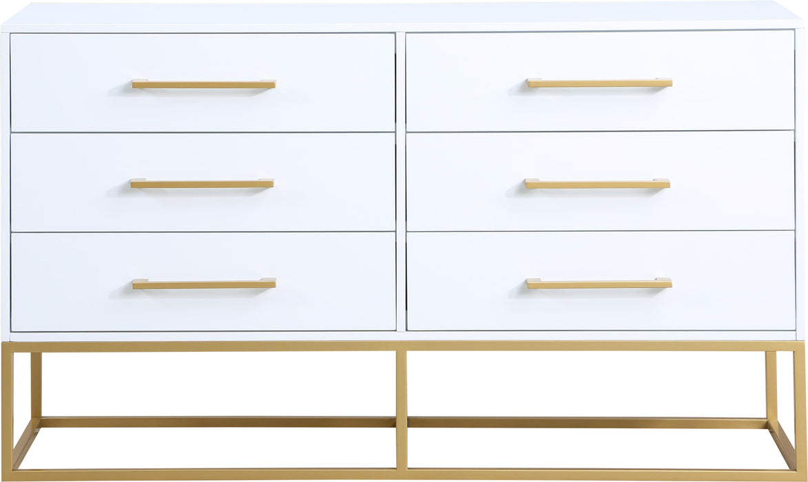 Maxine White / Gold Dresser