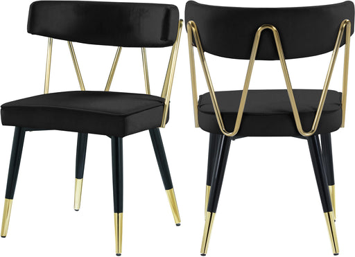 Rheingold Black Velvet Dining Chair image