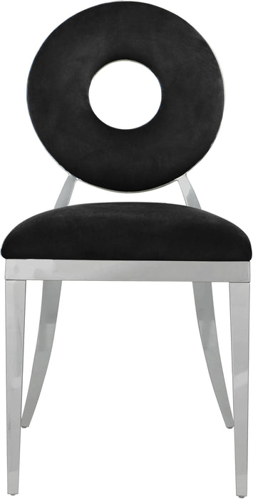 Carousel Black Velvet Dining Chair