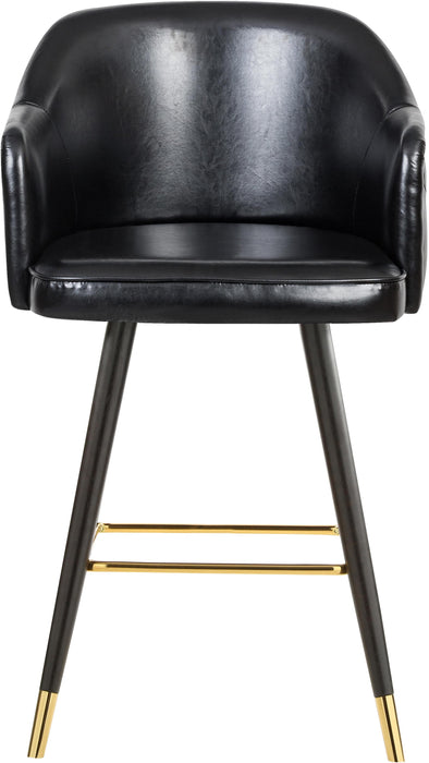 Barbosa Black Faux Leather Counter/Bar Stool