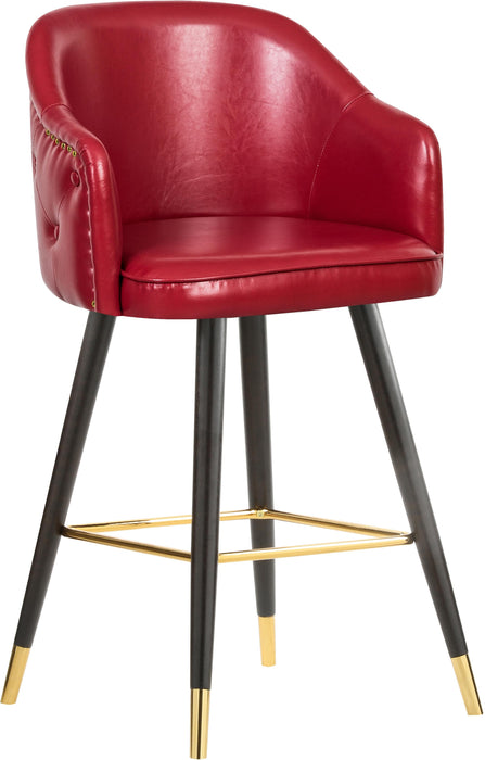 Barbosa Red Faux Leather Counter/Bar Stool