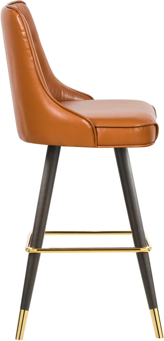 Portnoy Cognac Faux Leather Counter/Bar Stool