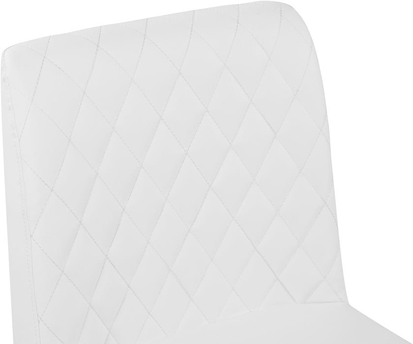 Bryce White Faux Leather Stool