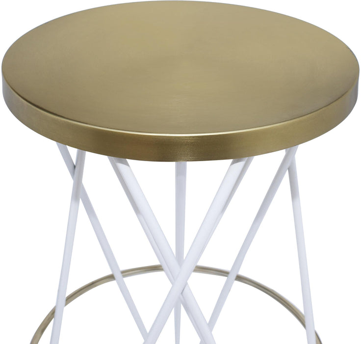 Mercury White / Gold Counter Stool