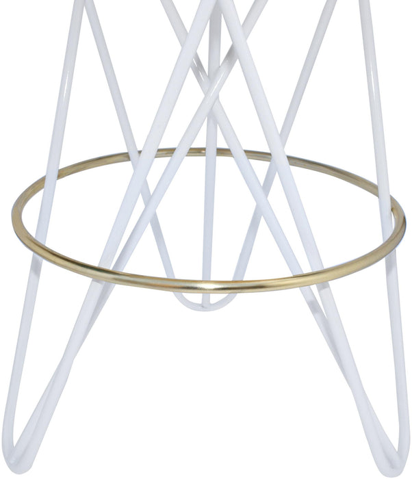 Mercury White / Gold Counter Stool