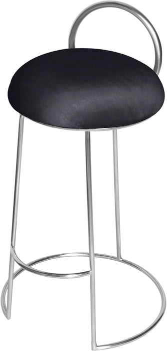 Ring Black Velvet Counter Stool