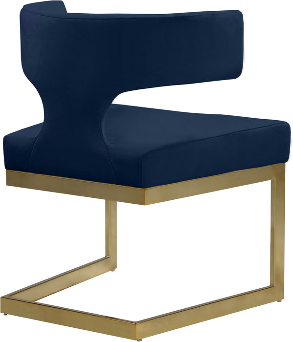 Alexandra Navy Velvet Dining Chair