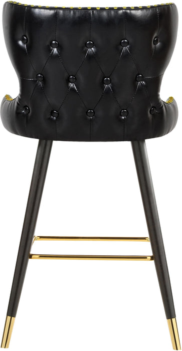 Hendrix Black Faux Leather Counter/Bar Stool