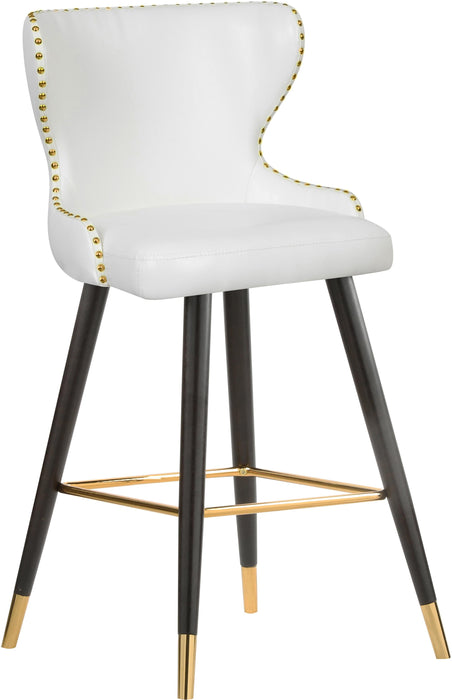 Hendrix White Faux Leather Counter/Bar Stool