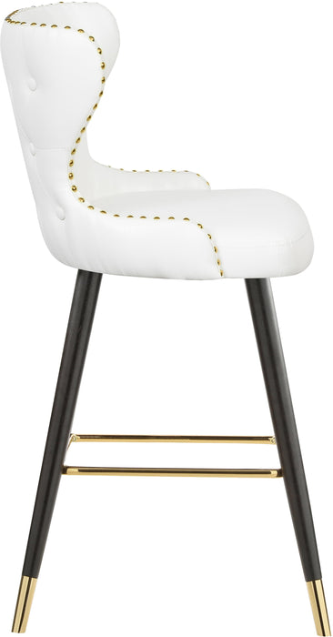 Hendrix White Faux Leather Counter/Bar Stool