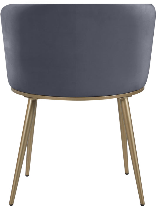 Skylar Grey Velvet Dining Chair