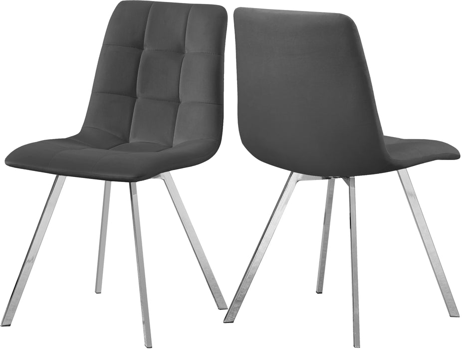 Annie Grey Velvet Dining Chair