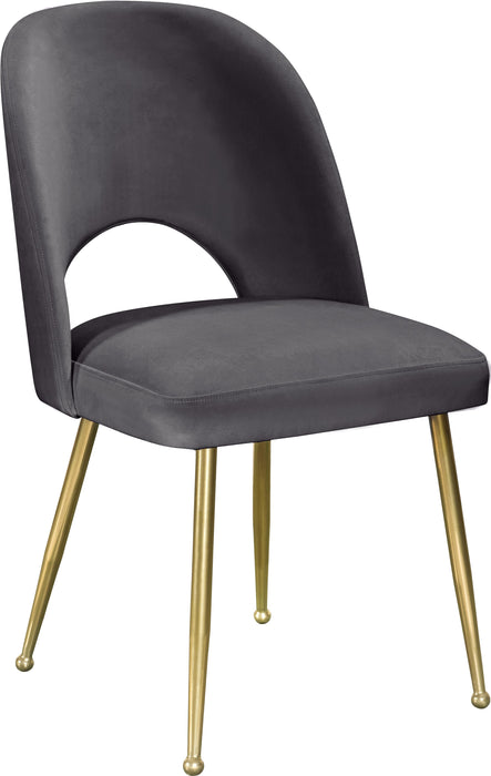 Logan Grey Velvet Dining Chair