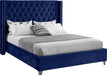 Aiden Navy Velvet Full Bed image