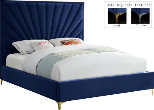 Eclipse Navy Velvet King Bed image