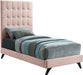 Elly Pink Velvet Twin Bed image