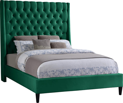 Fritz Green Velvet King Bed image